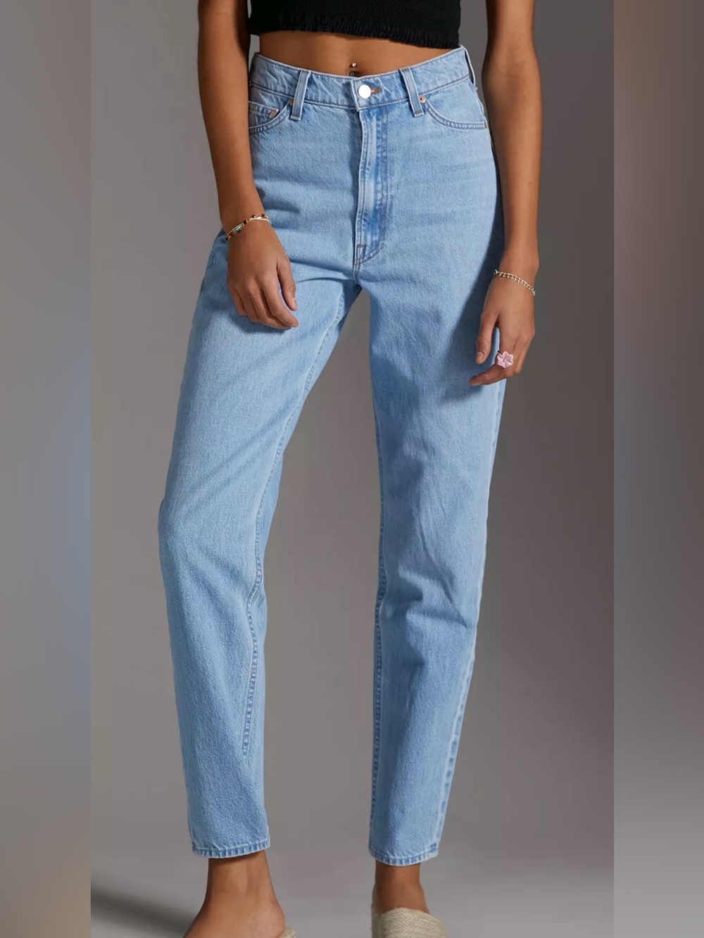 NWOT MOTHER SNACKS! High Waisted Twizzy Skimp Jeans in Just A Nibble - Size 26 - Picture 2 of 14